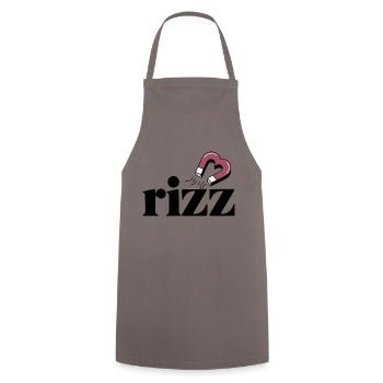 Rizz Magnet: Attract Your Charm with Magnet Heart - Cooking Apron - grey - Front - AI Model Male 185 dark (185cm)