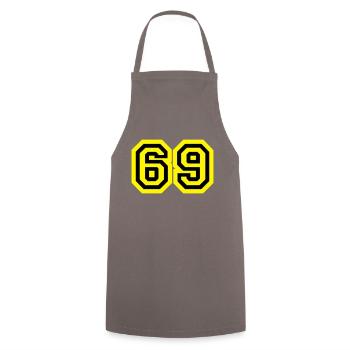 69 Sex - Kochschürze - Grau - Vorne - AI Model Male 185 dark (185cm)