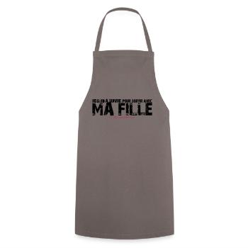 Règle à suivre pour sortir avec ma fille - Tablier de cuisine - gris - Devant - AI Model Male 185 dark (185cm)