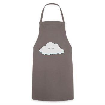 Schlaf Wolke mit Wimpern - Kochschürze - Grau - Vorne - AI Model Male 185 dark (185cm)