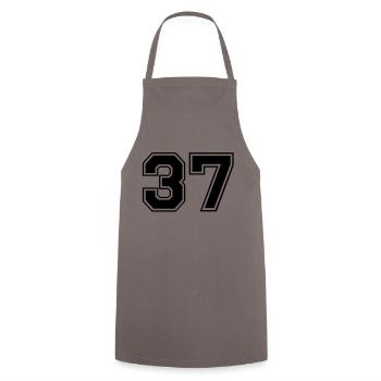 37 - Cooking Apron - grey - Front - AI Model Male 185 dark (185cm)
