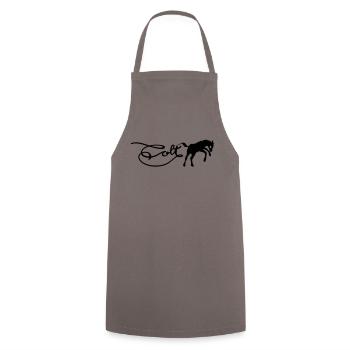colt logo - Kochschürze - Grau - Vorne - AI Model Male 185 dark (185cm)