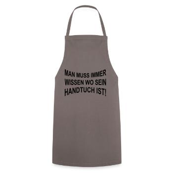 Towel - Cooking Apron - grey - Front - AI Model Male 185 dark (185cm)