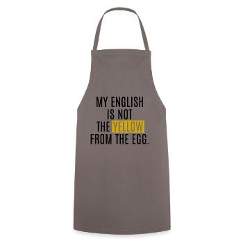 Englisch Spruch Büro Spruch Lustig Humor - Kochschürze - Grau - Vorne - AI Model Male 185 dark (185cm)