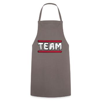 bande dessinée balken logo fête groupe pinceau - Tablier de cuisine - gris - Devant - AI Model Male 185 dark (185cm)