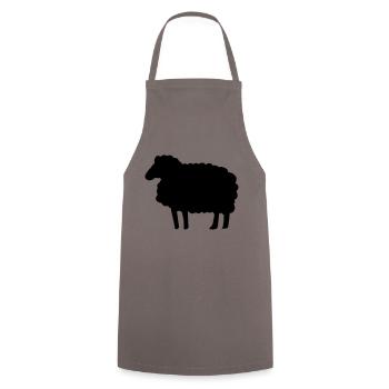 Farbe anpassbar Lustiges Schaf Silhouette Geschenk - Cooking Apron - grey - Front - AI Model Male 185 dark (185cm)