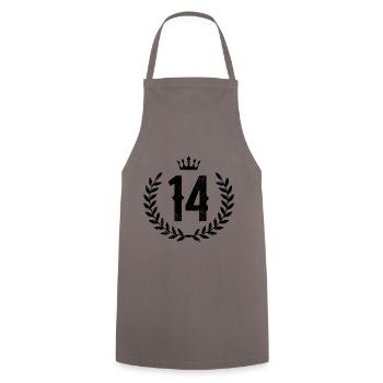 14 Nombre de couronne - Tablier de cuisine - gris - Devant - AI Model Male 185 dark (185cm)