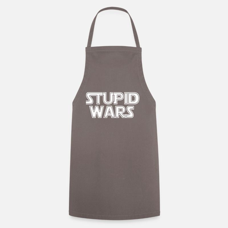 stupid wars - Cooking Apron - grey