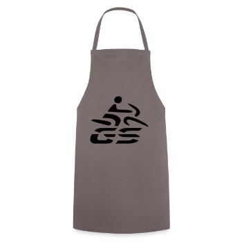 Logo GS pilote n°4 | Noir - Tablier de cuisine - gris - Devant - AI Model Male 185 dark (185cm)