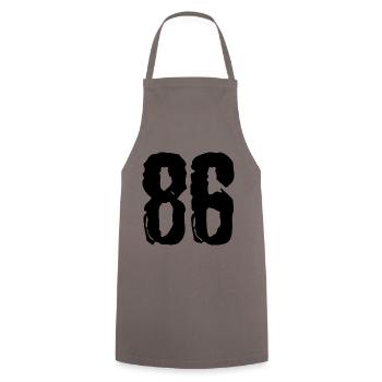 86 Zahl Trikot - Kochschürze - Grau - Vorne - AI Model Male 185 dark (185cm)