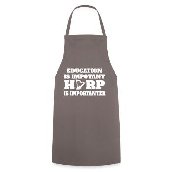 Harp Player Music Harp Instrument Harp Teacher - Cooking Apron - grey - Front - AI Model Male 185 dark (185cm)