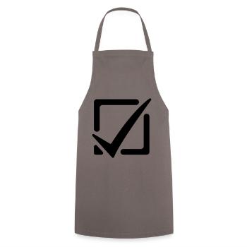 Tick the box - Cooking Apron - grey - Front - AI Model Male 185 dark (185cm)