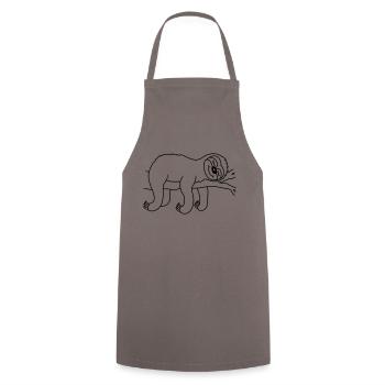 Sommeil paresseux fatigué détendu - Tablier de cuisine - gris - Devant - AI Model Male 185 dark (185cm)