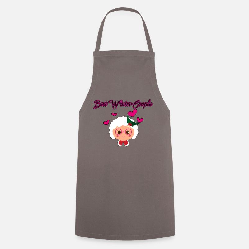 Couple d’hiver - Tablier de cuisine - gris