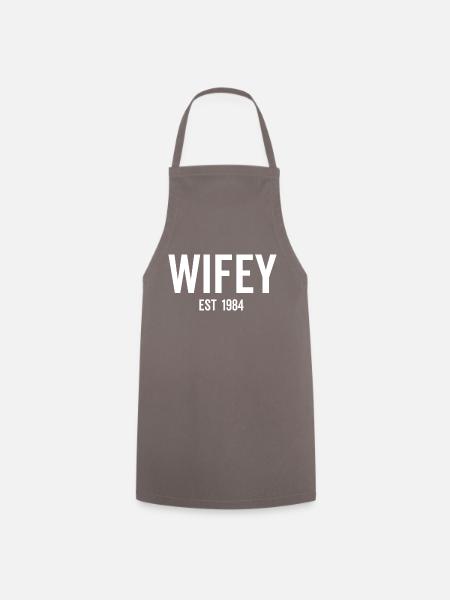 Wifey Est 1984 - Kochschürze - Grau