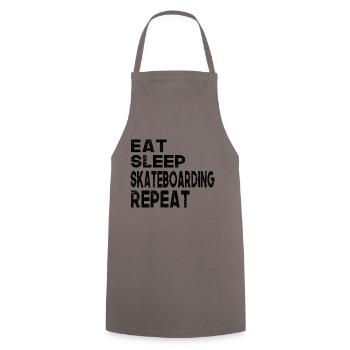 Eat SLeep Skateboarding Repeat - Kochschürze - Grau - Vorne - AI Model Male 185 dark (185cm)