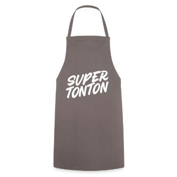 Super tonton - Tablier de cuisine - gris - Devant - AI Model Male 185 dark (185cm)