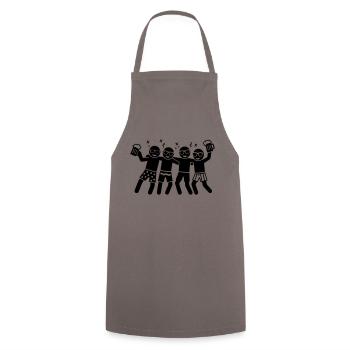 Party Urlaub Team - Kochschürze - Grau - Vorne - AI Model Male 185 dark (185cm)