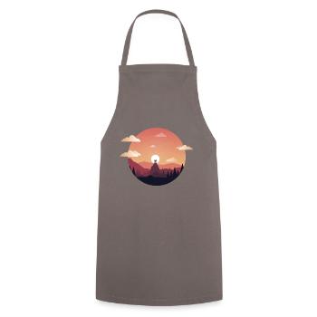 Sunset Comic - Tablier de cuisine - gris - Devant - AI Model Male 185 dark (185cm)