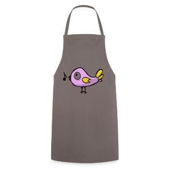 bird bird voegel animal animals7 - Cooking Apron - grey - Front - AI Model Male 185 dark (185cm)