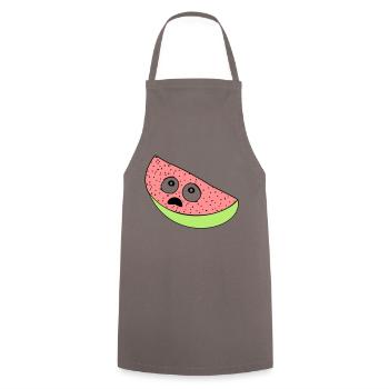 Melone - Kochschürze - Grau - Vorne - AI Model Male 185 dark (185cm)