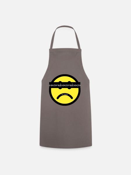 smiley - Kochschürze - Grau