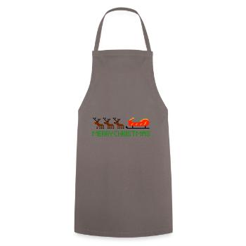 Reindeer with a sledge - Cooking Apron - grey - Front - AI Model Male 185 dark (185cm)
