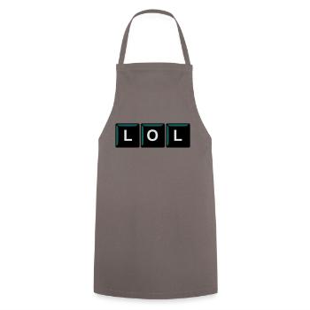 Lol - Cooking Apron - grey - Front - AI Model Male 185 dark (185cm)