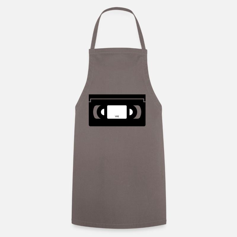 VHS, videocassette, retro, video recorder - Cooking Apron - grey
