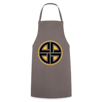 Shield knot, Celtic knot Thor protection symbol - Cooking Apron - grey - Front - AI Model Male 185 dark (185cm)