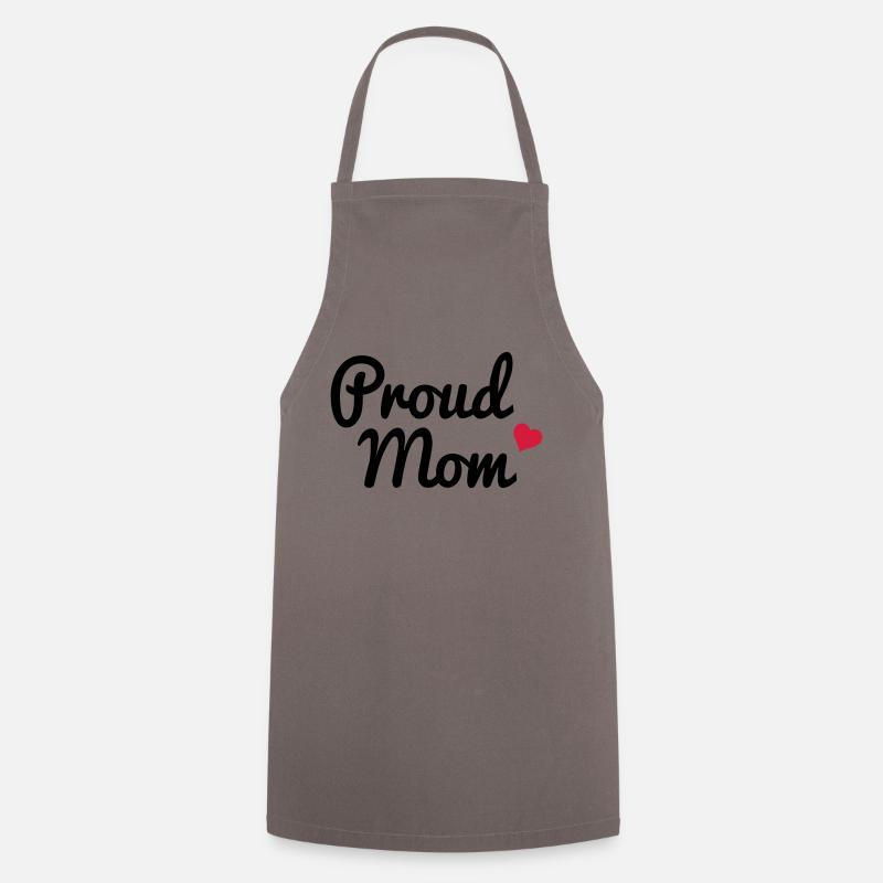Proud Mom - Cooking Apron - grey