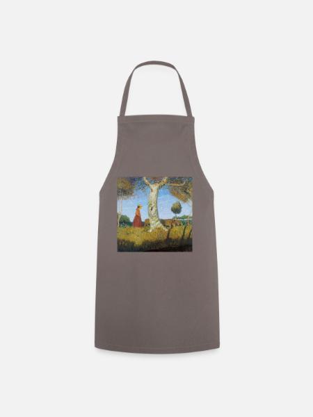 Otto Modersohn - Sonniger Herbsttag. (Ausschnitt) - Kochschürze - Grau