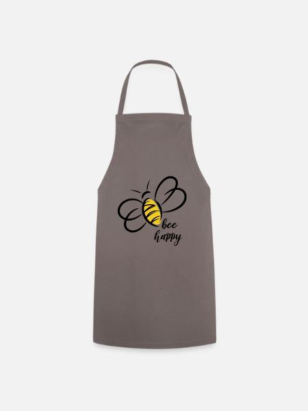 bee happy Biene - Kochschürze - Grau