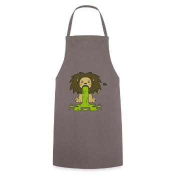 Lion vomit Lion pukes T-shirt enfants - Tablier de cuisine - gris - Devant - AI Model Male 185 dark (185cm)