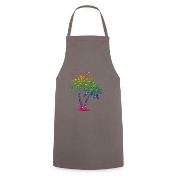 Palmier à paillettes - Tablier de cuisine - gris - Devant - AI Model Male 185 dark (185cm)