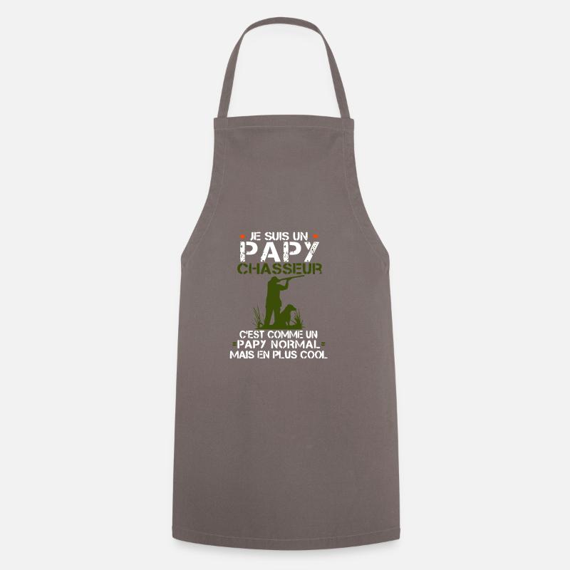 papy chasseur - Tablier de cuisine - gris