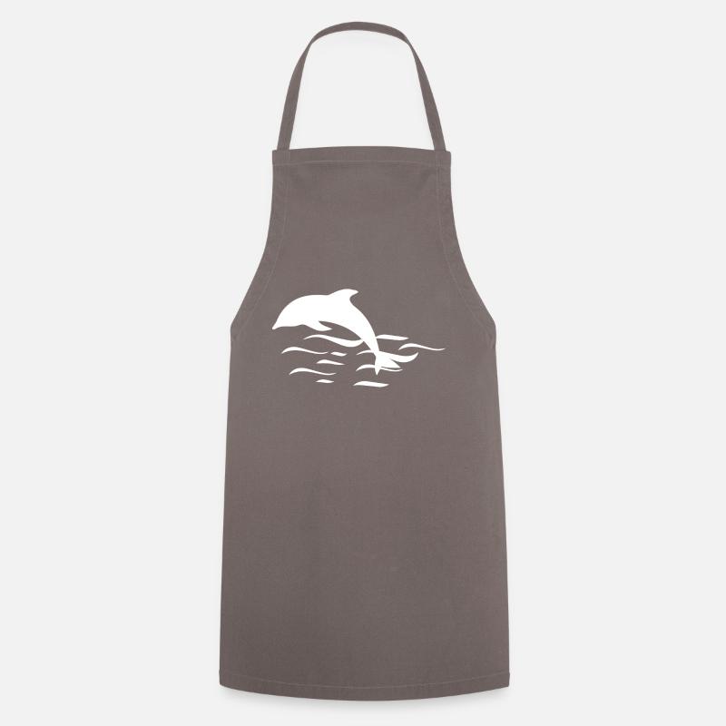 Dolphin dolphins - Cooking Apron - grey