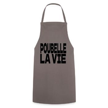 poubelle la vie - Tablier de cuisine - gris - Devant - AI Model Male 185 dark (185cm)