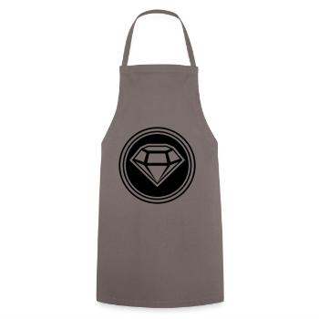 Diamond Icon Silhouette - Cooking Apron - grey - Front - AI Model Male 185 dark (185cm)