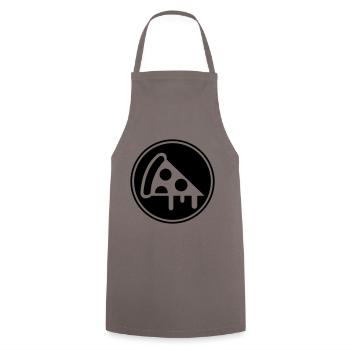 Silhouette de l’icône de la pizza - Tablier de cuisine - gris - Devant - AI Model Male 185 dark (185cm)