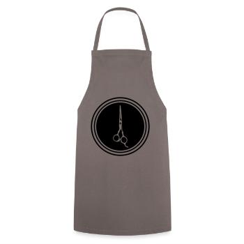 Icône Scissors Barber - Tablier de cuisine - gris - Devant - AI Model Male 185 dark (185cm)
