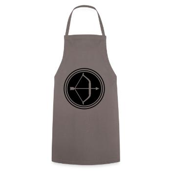 Bow and arrow - Cooking Apron - grey - Front - AI Model Male 185 dark (185cm)
