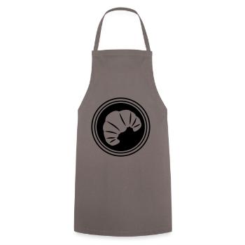 Croissant Symbol - Kochschürze - Grau - Vorne - AI Model Male 185 dark (185cm)