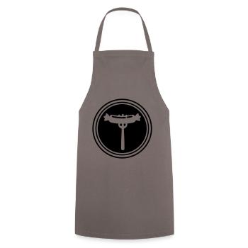 Bratwurst Fleisch icon - Kochschürze - Grau - Vorne - AI Model Male 185 dark (185cm)