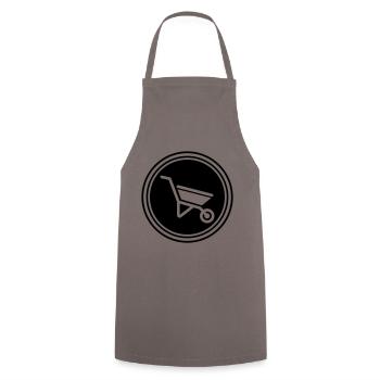 Wheelbarrow symbol - Cooking Apron - grey - Front - AI Model Male 185 dark (185cm)