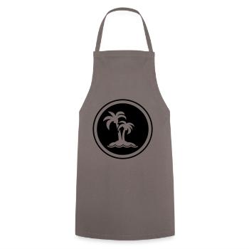 palme insel symbol - Kochschürze - Grau - Vorne - AI Model Male 185 dark (185cm)