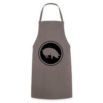 Pig Animal - Cooking Apron - grey - Front - AI Model Male 185 dark (185cm)