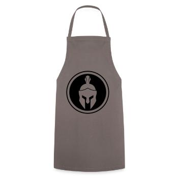 Spartan Helmet - Cooking Apron - grey - Front - AI Model Male 185 dark (185cm)