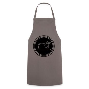 Hähnchen icon symbol - Kochschürze - Grau - Vorne - AI Model Male 185 dark (185cm)