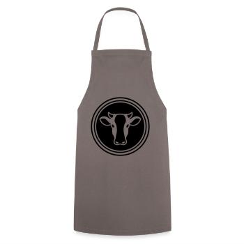 Cow head - Cooking Apron - grey - Front - AI Model Male 185 dark (185cm)